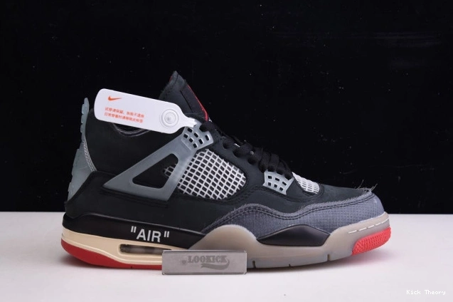 Kicktheory Off White Jordan x CV9388-001 Bred Air 4 Retro 0821